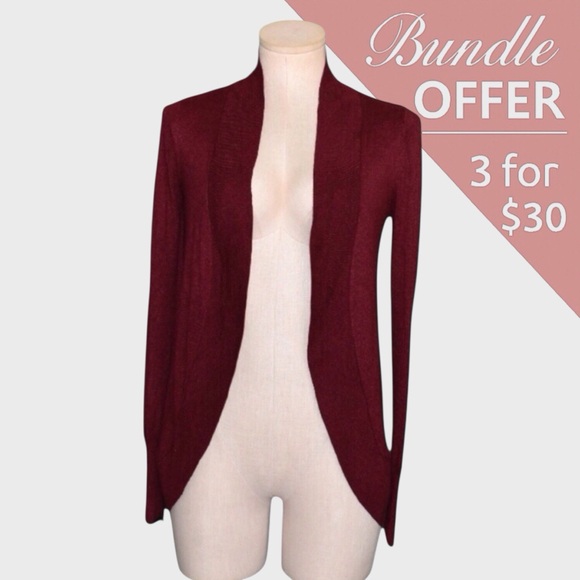 A New Day Burgundy Cardigan - Picture 1 of 6